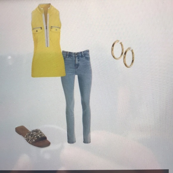 Orange/coral “bird of paradise color”Sleeveless chic zip tank NWT IN PACKAGE - Picture 6 of 16